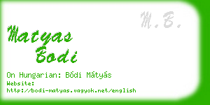 matyas bodi business card
